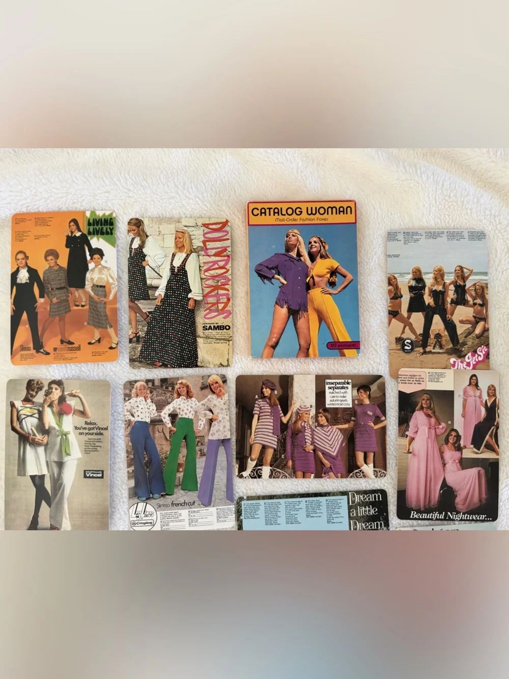 Vintage 2001 Catalog Woman Mail-Order Fashion Foxes Postcard Lot - 21/30 Cards